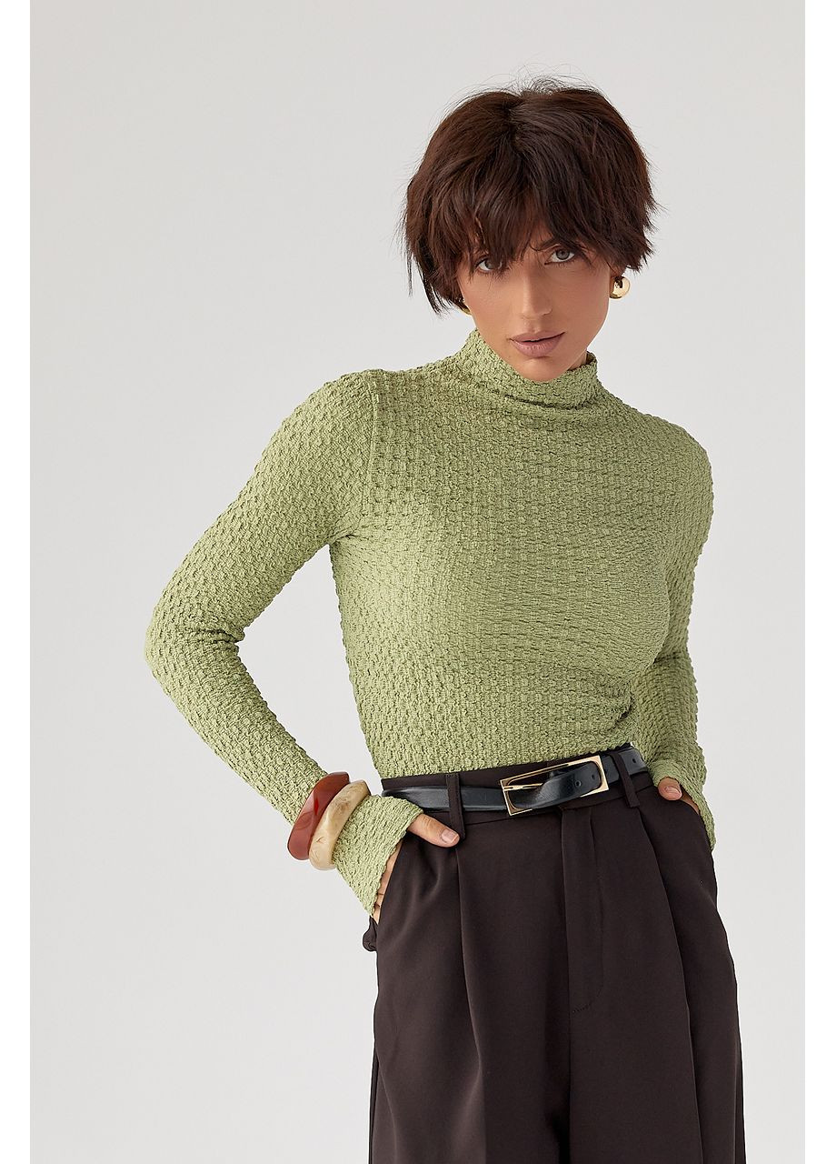 Облегающий гольф из жатой ткани Lurex (363555352)