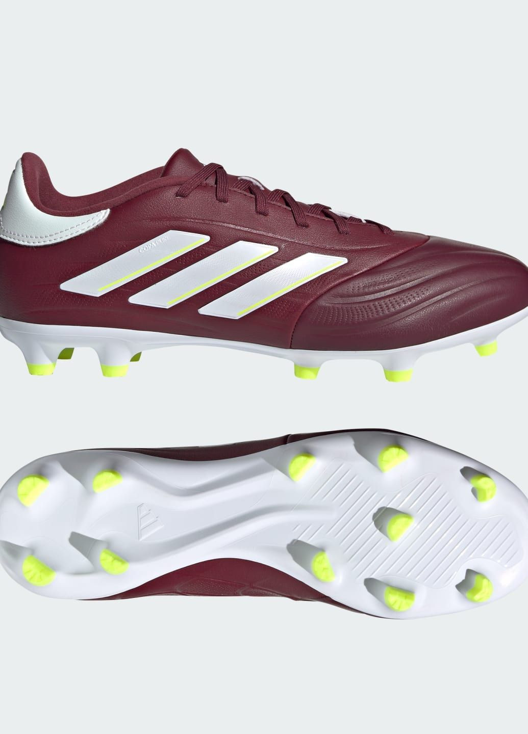 Бордовые всесезонные футбольные бутсы copa pure 2 league fg adidas