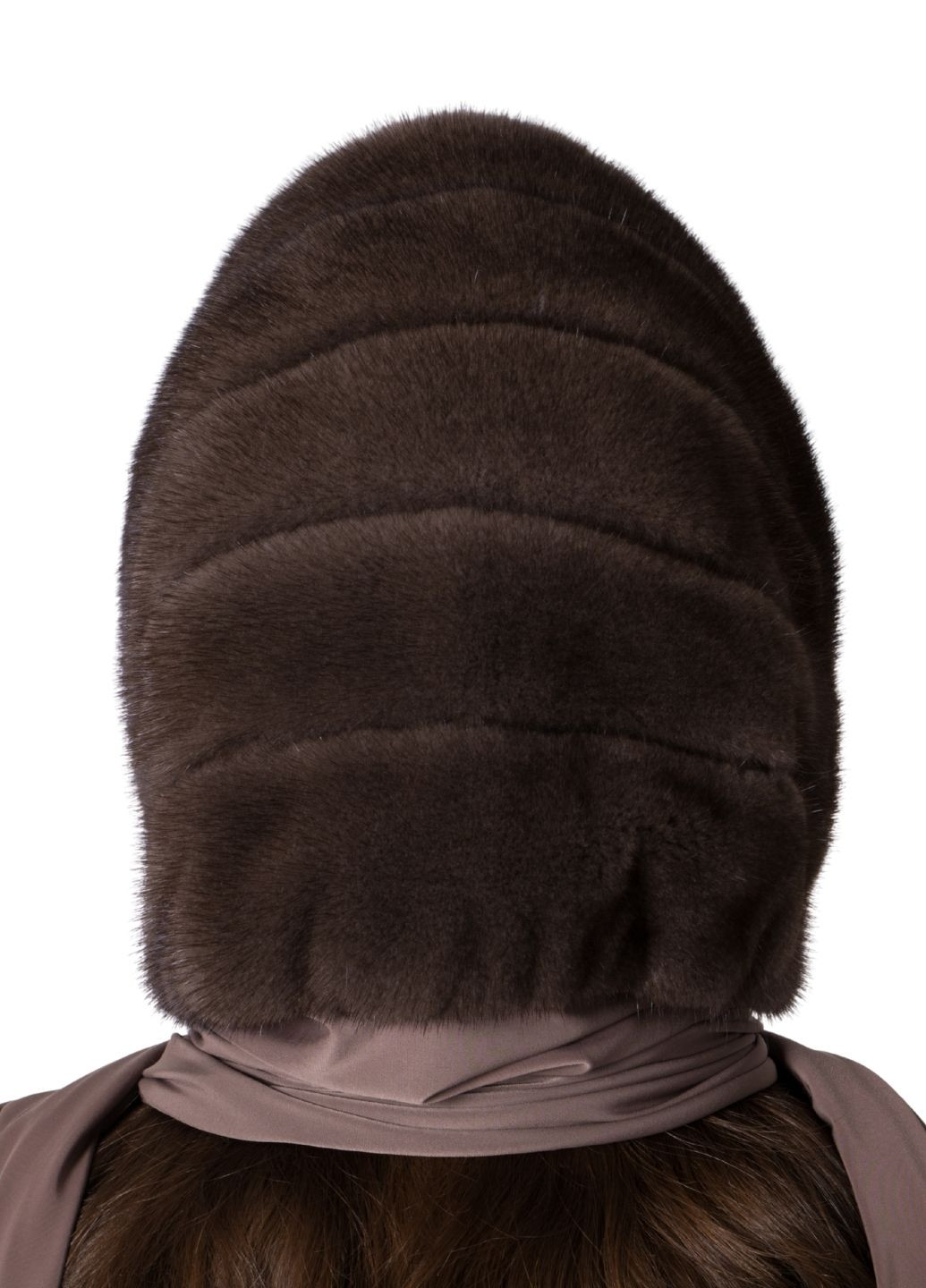 Жіноча хутряна хустка на голову Меховой Стиль Ракушка (354820511)