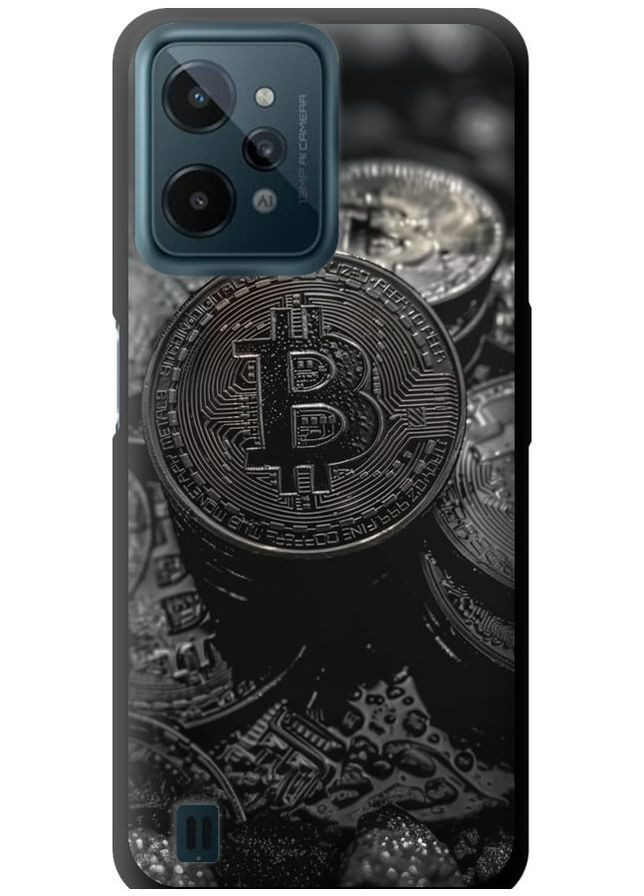 TPU чехол 'Black Bitcoin' для Endorphone Realme C31 (289530322)