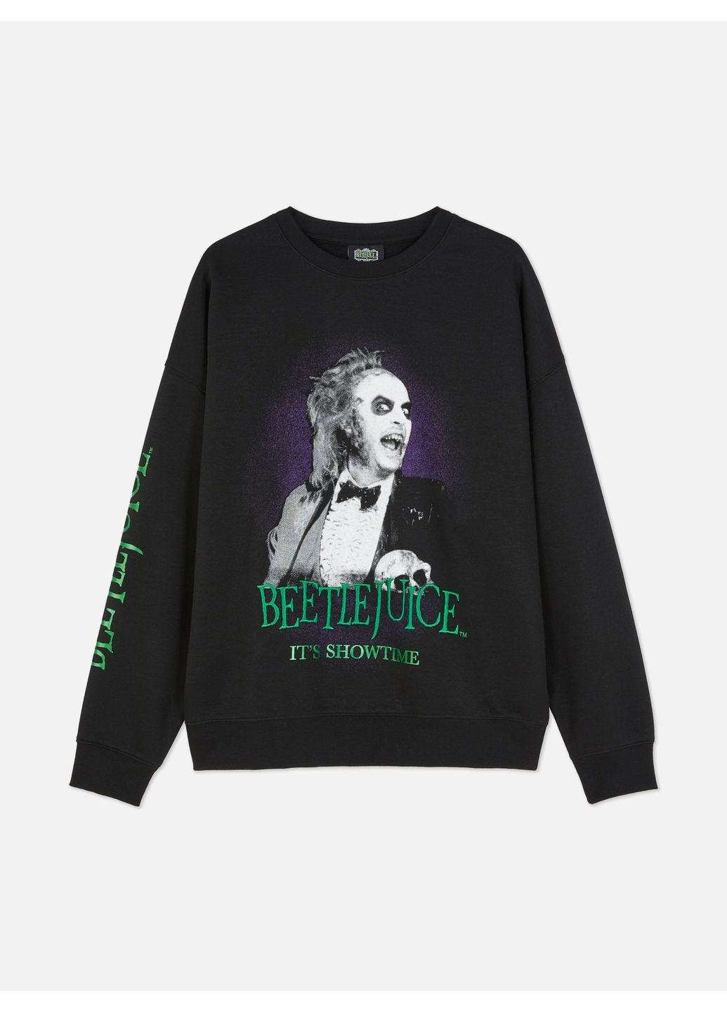 Чорний світшот фліс,чорний з принтом, Primark (369645114)