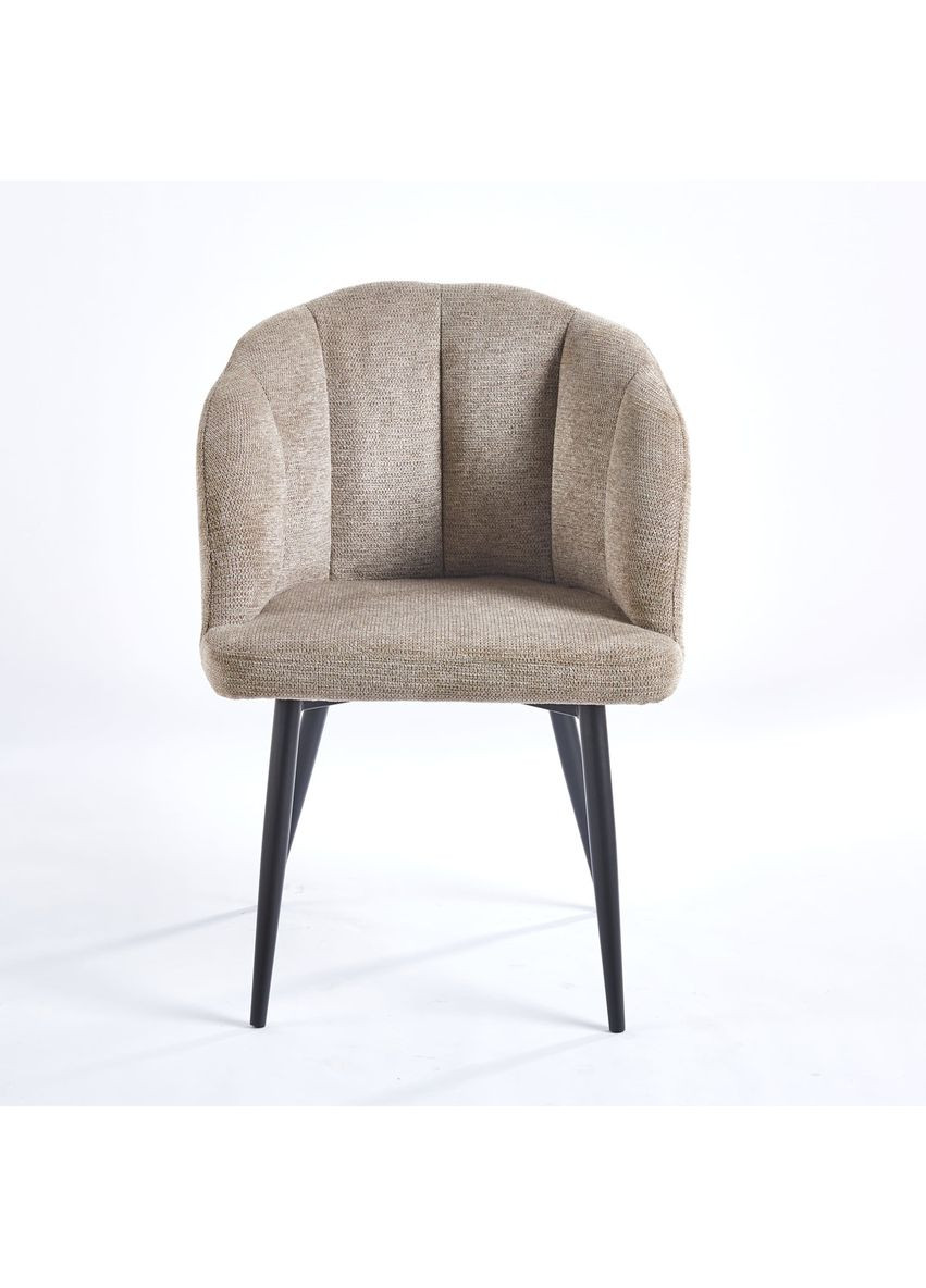 Стілець CALLA чорний каркас / беж тканина Intarsio (372178951)