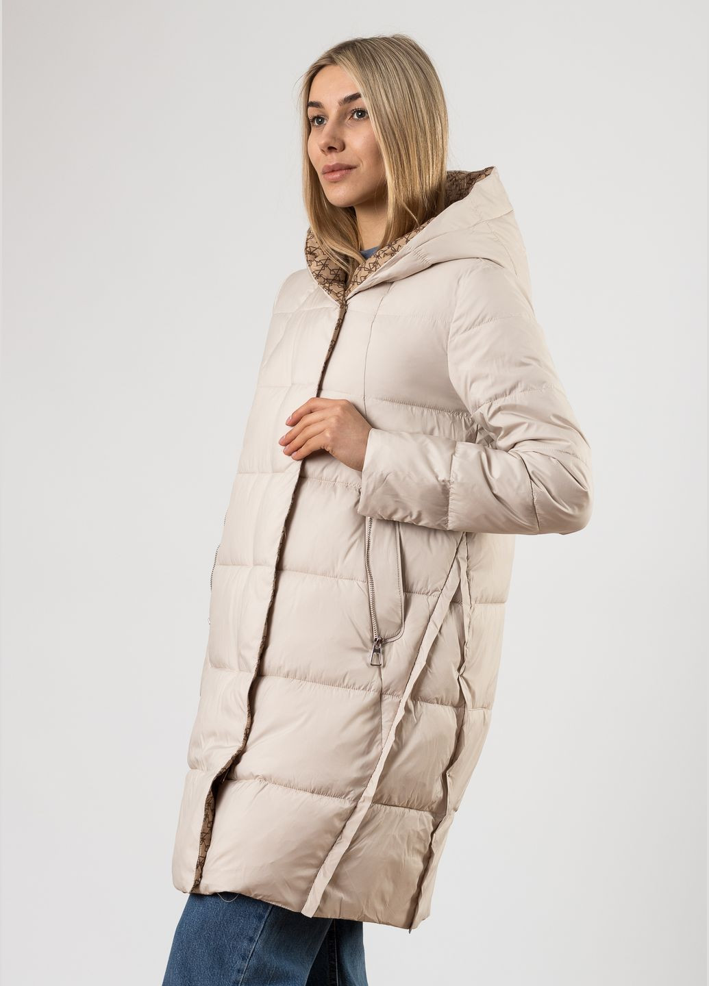Бежевая куртка (к762а) КОМ.2021