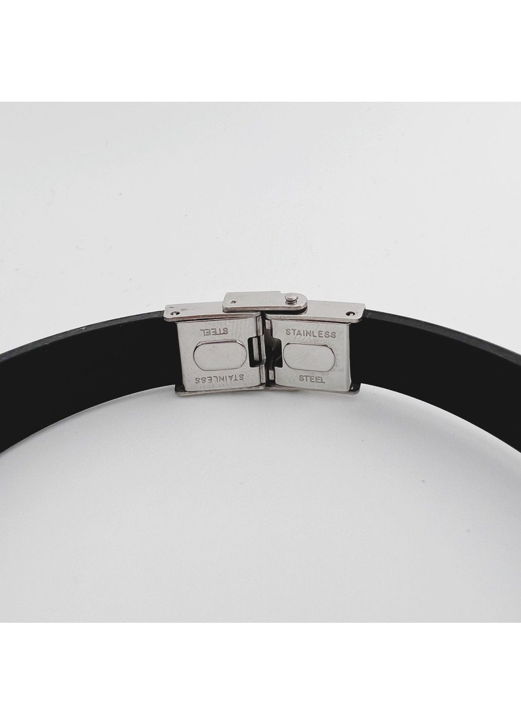 Браслет під гравіровку з медичної сталі на силіконовому ремінці 20см BSS-085 No Brand (299486497)