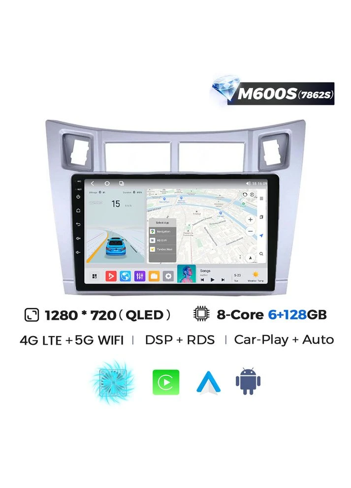 Штатная магнитола Makede MS Toyota Yaris XP90 (2005-2012) QleD M600S 4GB+128GB Silver Mekede Prius (379337931)