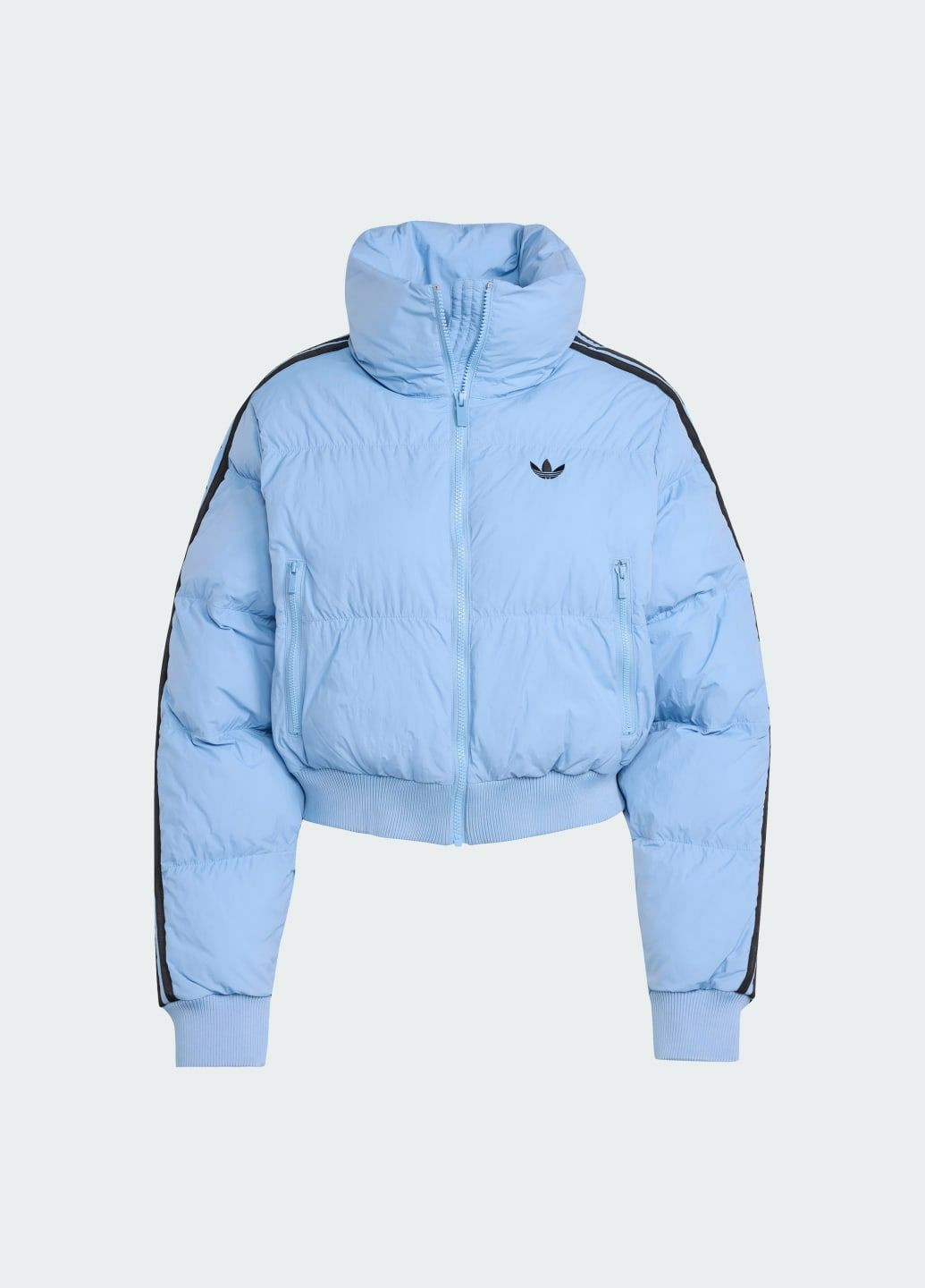 Синя демісезонна куртка adicolor cropped synthetic down puffer adidas