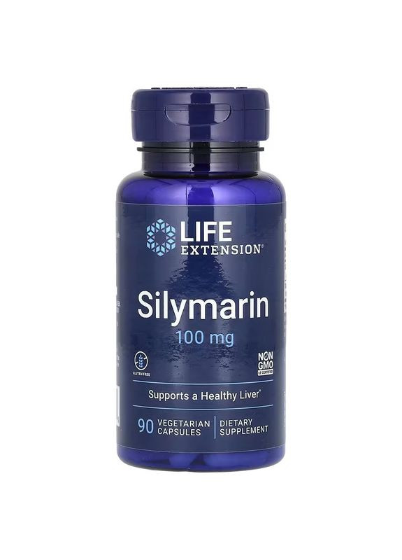 Расторопша (Силимарин), 100 мг, Silymarin, 90 вегетарианских капсул Life Extension (330626636)
