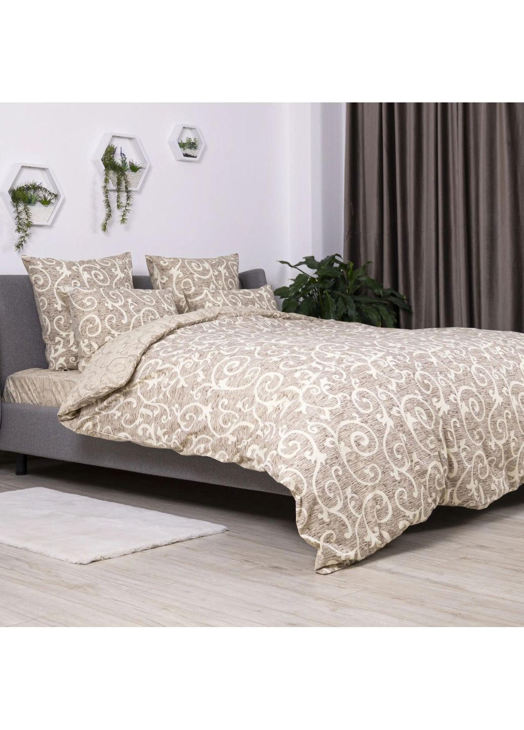 Постельное белье Soft dreams Beige and White, 70х70 ТЕП (363133608)