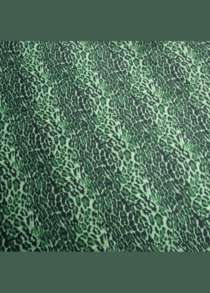 Тканина для одягу Атлас шовк з малюнком, 145 см, 90 г/м2, ніжна, легка тканина Ліона зелена IDEIA (362356376)