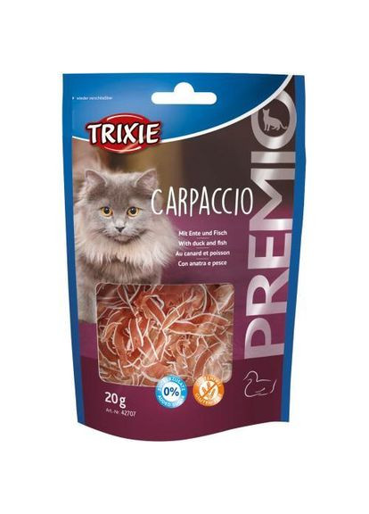 Ласощі Premio Carpaccio для котів з качкою та рибою 20 г Trixie (331651542)