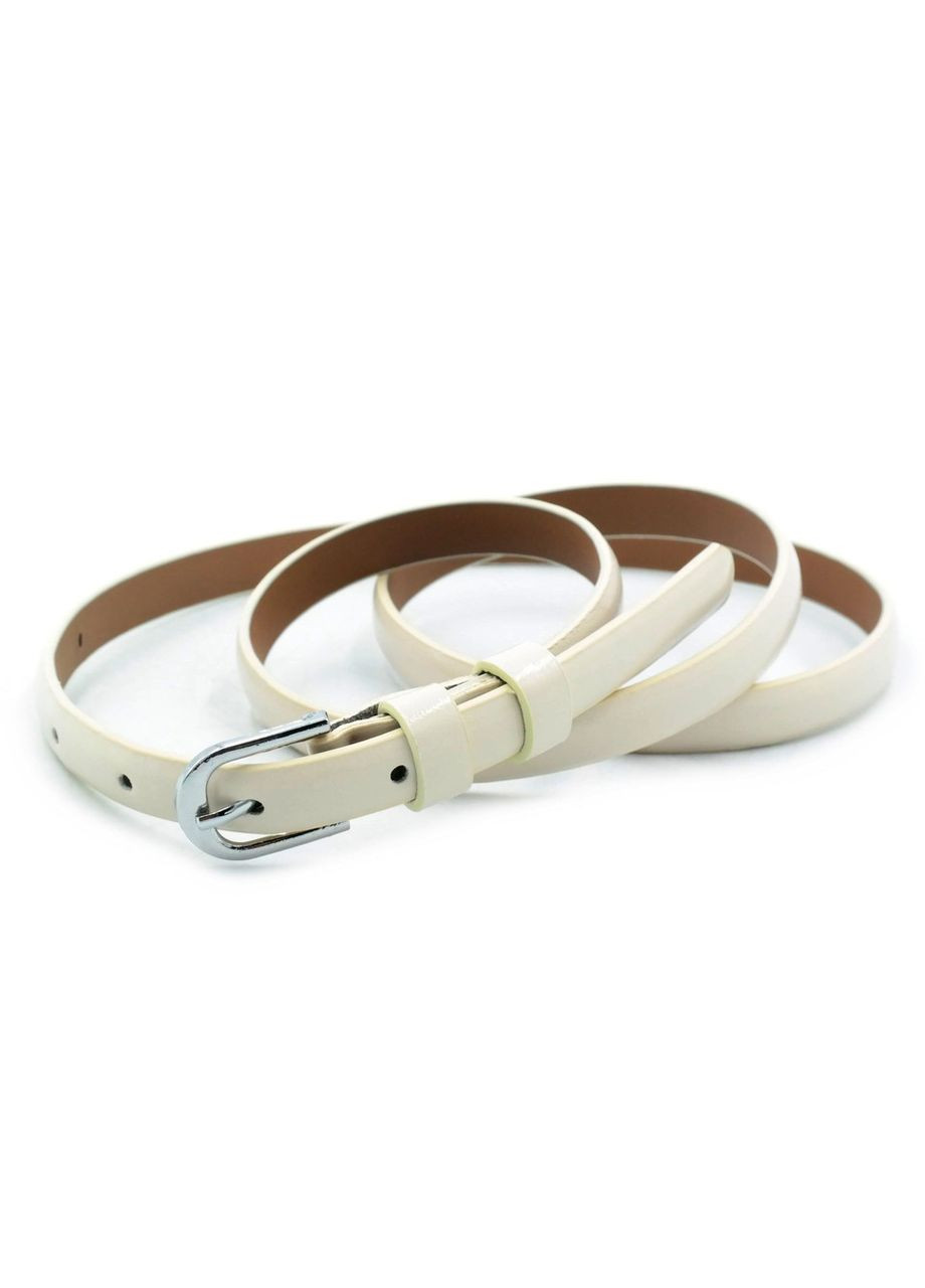 Женский ремень 1,3х110 см Молочный Weatro (317349406)