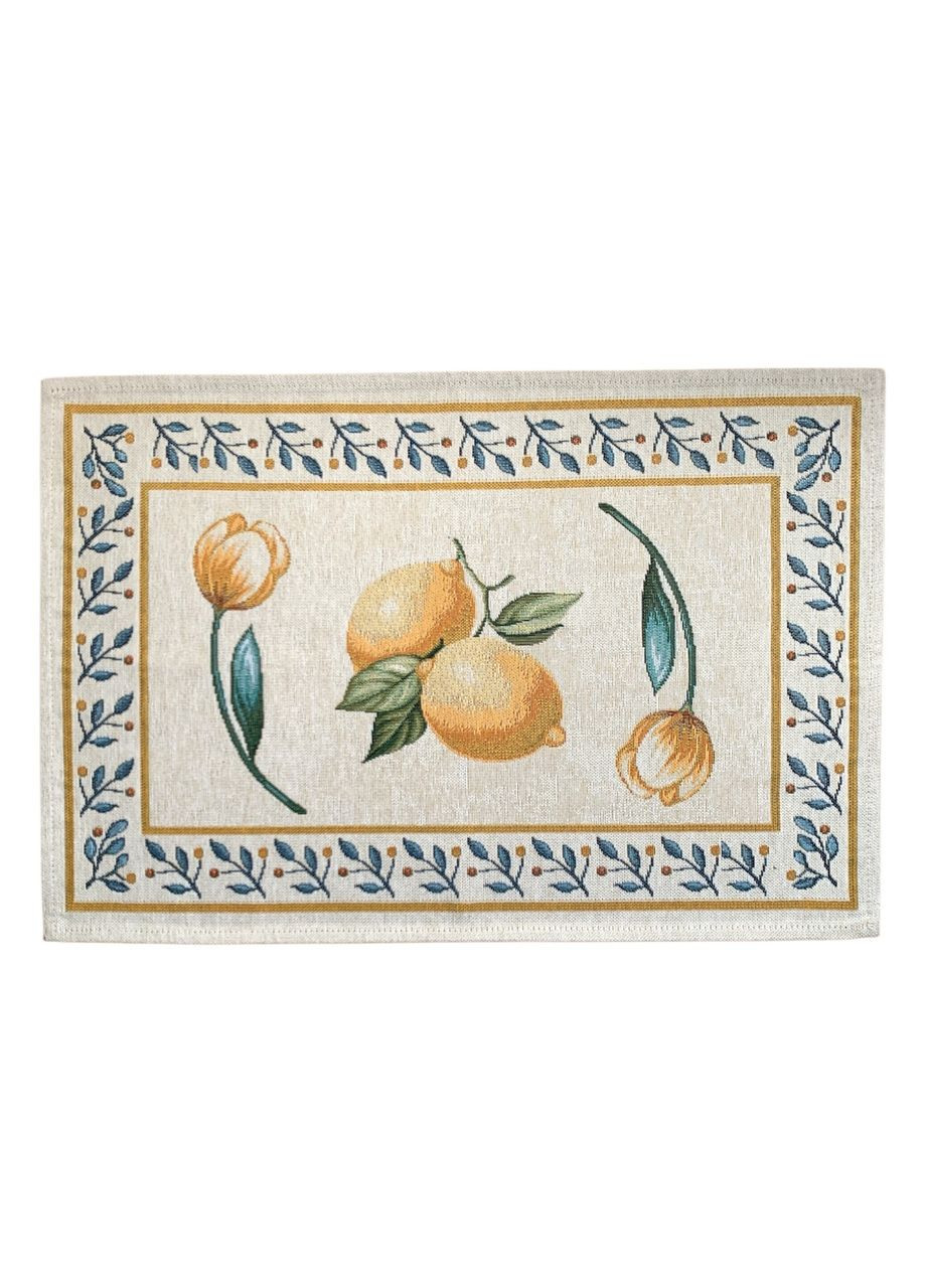 Сервірувальні серветки під тарілки гобелен Lemon/34426 No Brand (360890012)