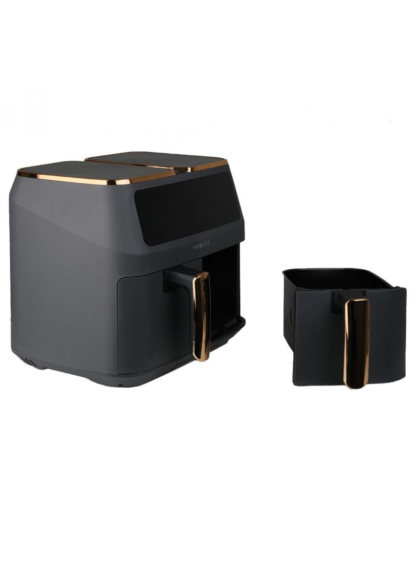 Аерогриль-фритюрниця 8 л з двома відділеннями для приготування без олії та здорової їжі ProDobro (364191803)