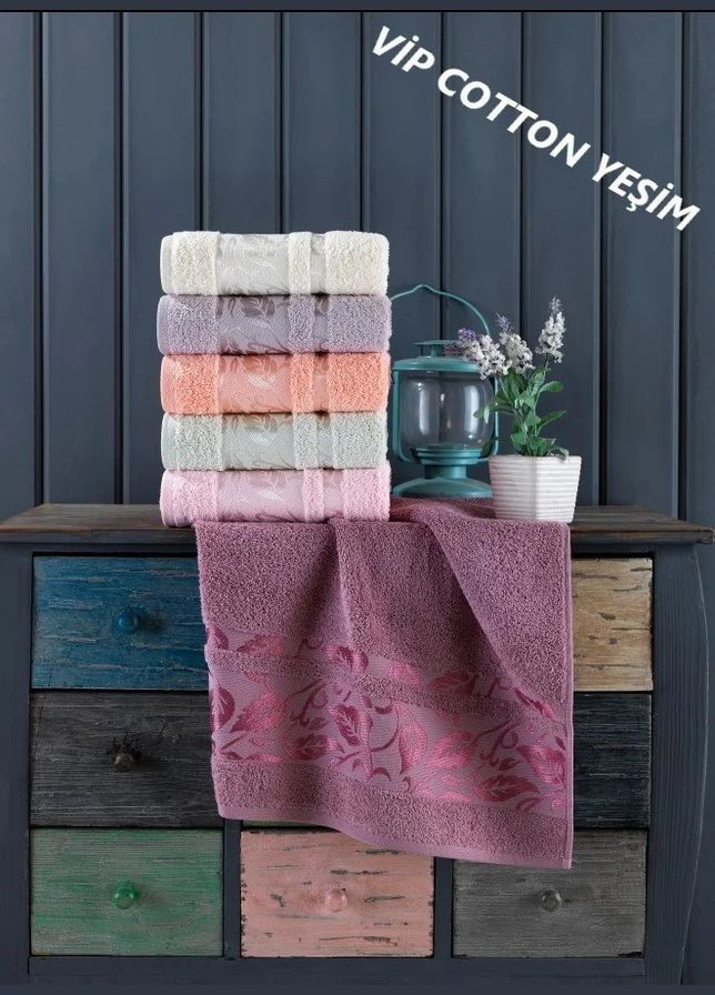 Cestepe набор полотенец vip cotton - yesim 70*140 (6 шт) комбинированный производство -