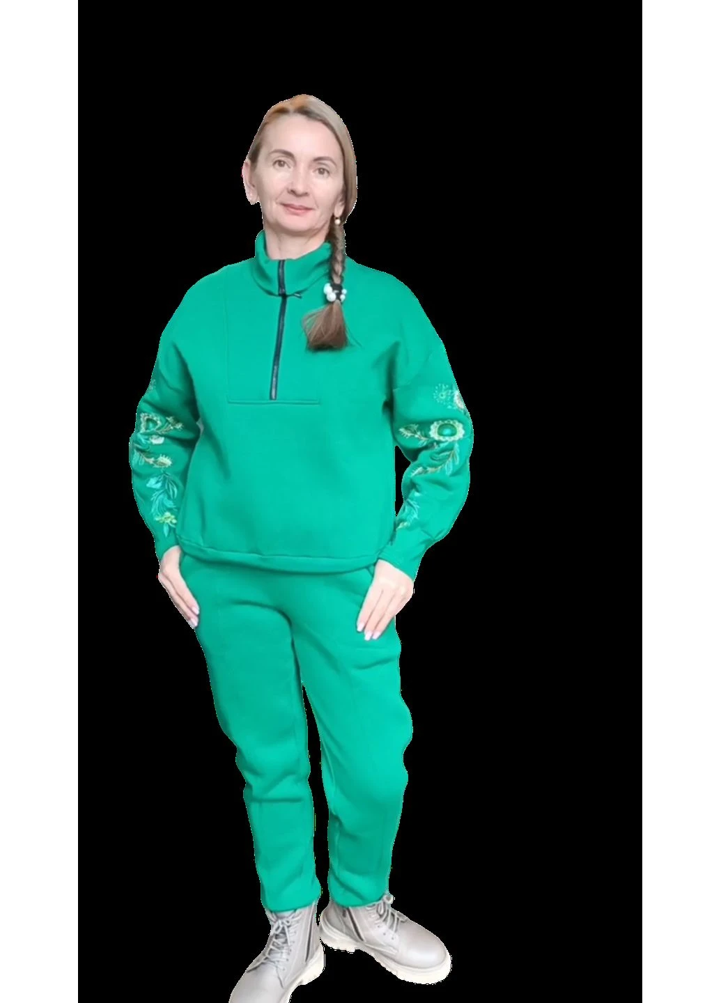 Костюм жіночий фліс зелений M RicaMare (382840148)