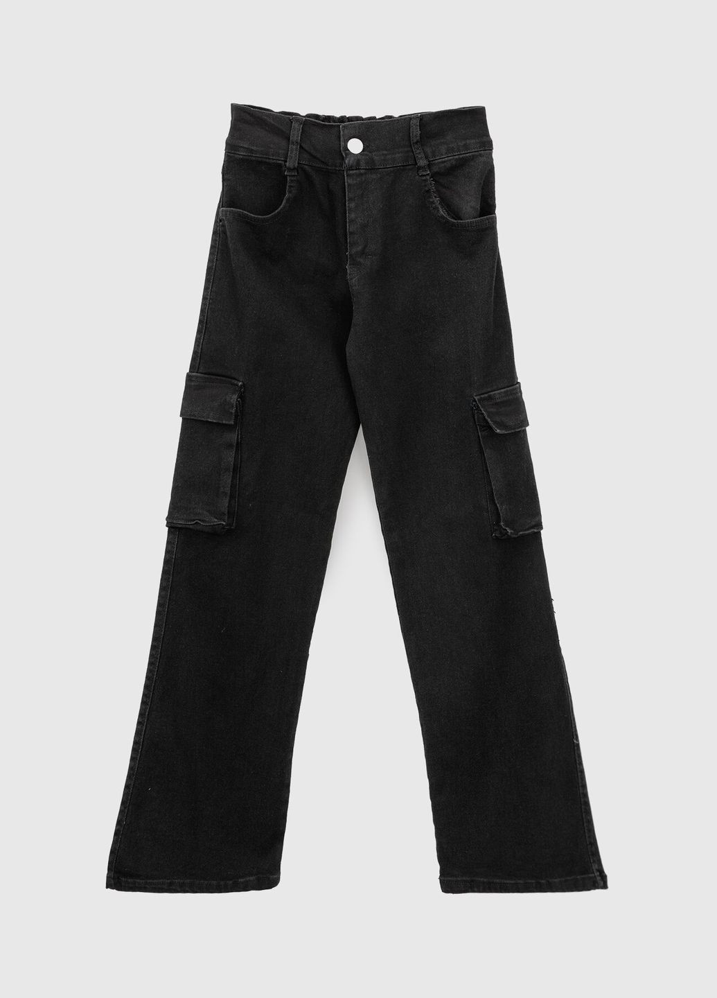 Черные демисезонные джинсы карго для девочки 1790 170 см черный (2000990721389d) shop (2000990721389) Pitiki