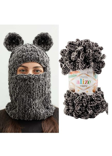 Пряжа для в'язання пальцями велюрова плюшева крупні петлі PUFFY Пуффі№ 799 Alize (365829843)