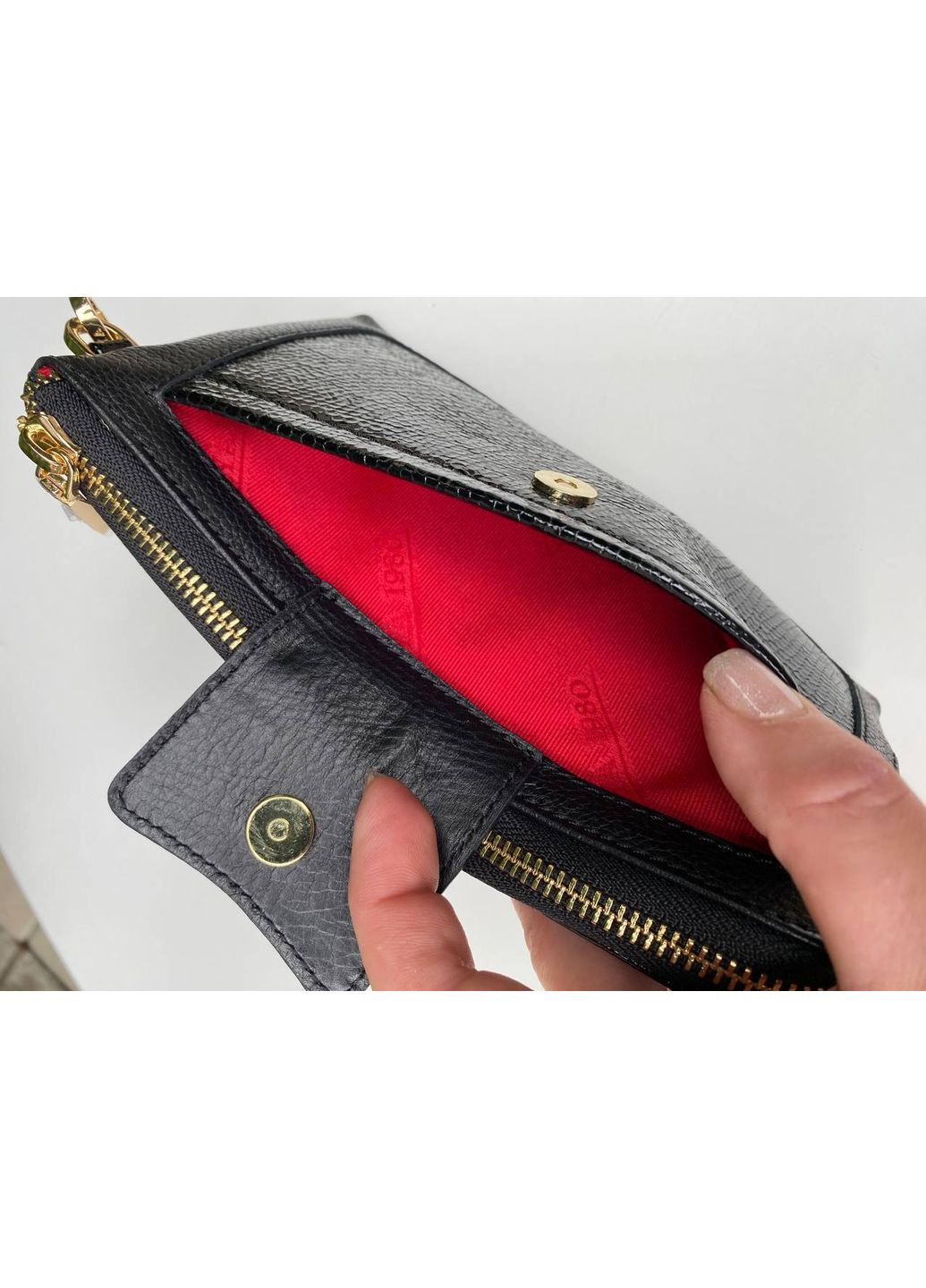 Клатч Турция, черный одно отделение, карманы снаружи, для карточек внутри, ремешок на руку Karya (351506174)