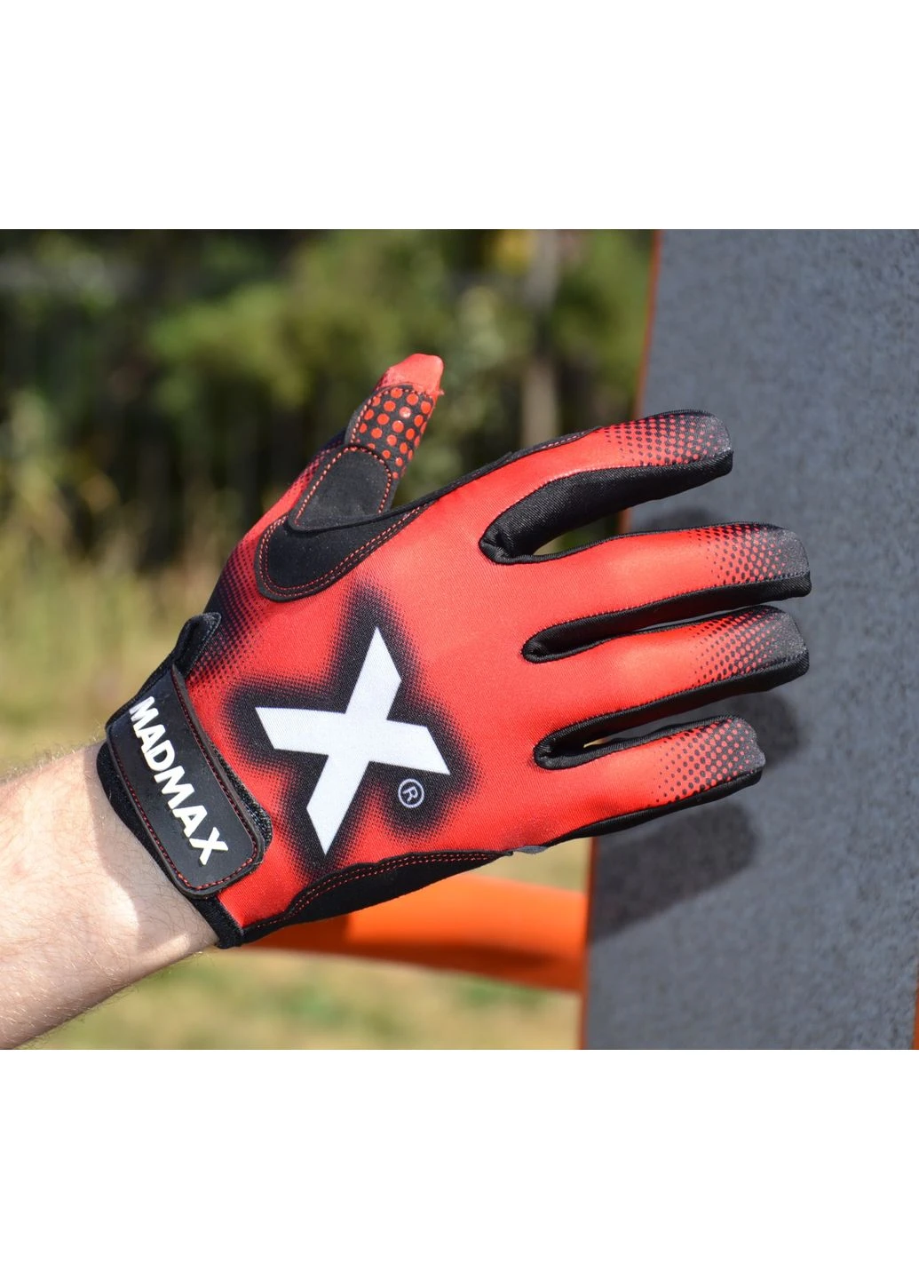 Перчатки для фитнеса MadMax MXG-101 X Gloves Black/Grey/Red Mad Max (399250996)