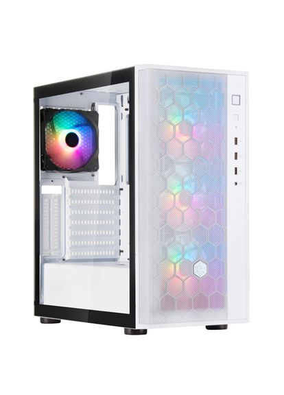 Корпус FARA FAR1W-PRO-V2, без БЖ, 2xUSB3.0, 1xUSB2.0, 4x120mm ARGB fan, TG Side Panel, ATX, White Silver Stone (314975550)