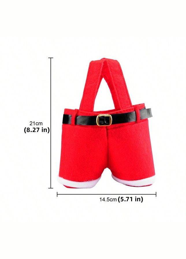 для новорічного столу Штани Діда Мороза 21 на 145 мм різнобарвний Jannet Декор (307927236)