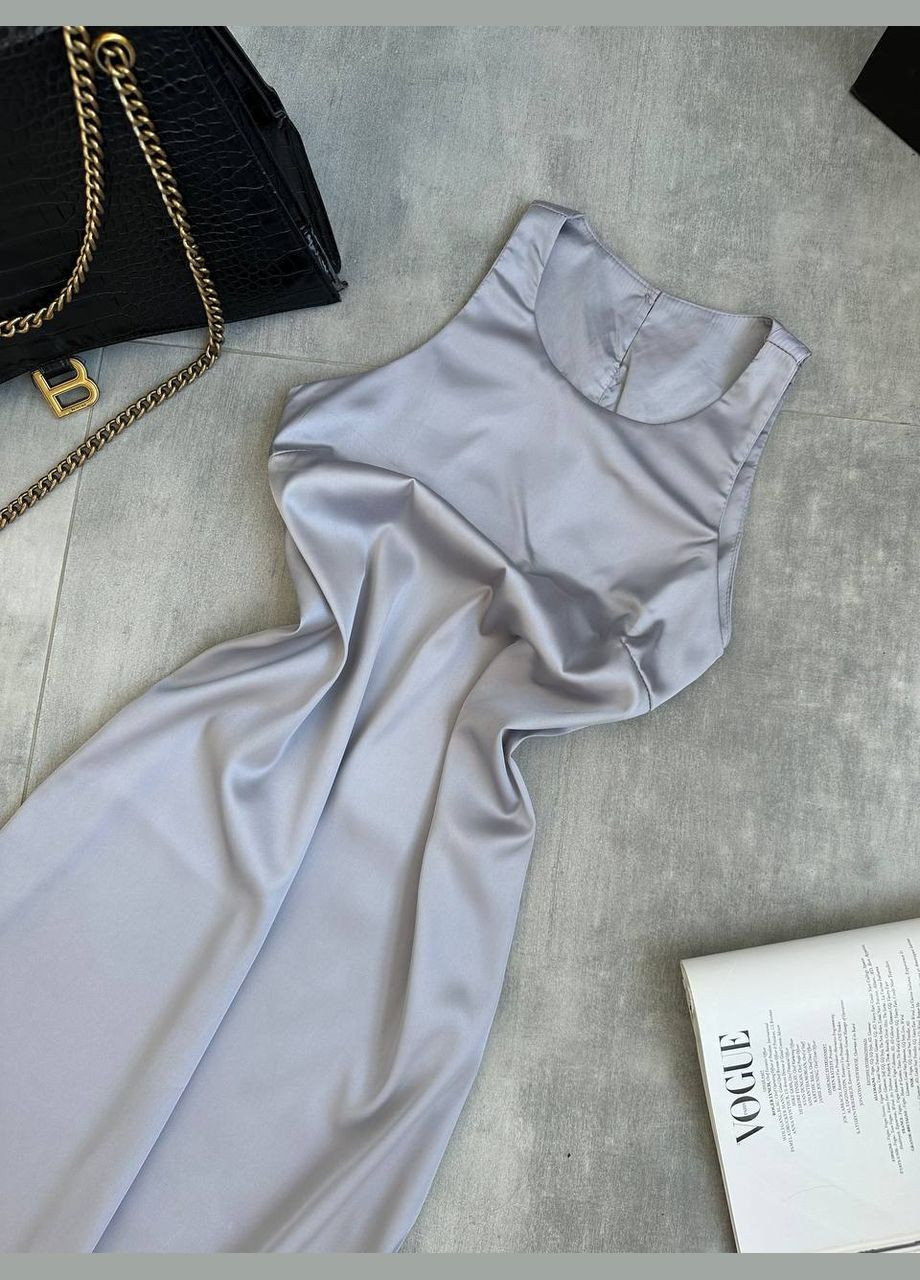 Сіра святковий, карнавальний, вечірня сукня з шовку армані — нова колекція! з відкритими плечима queensleep_7km