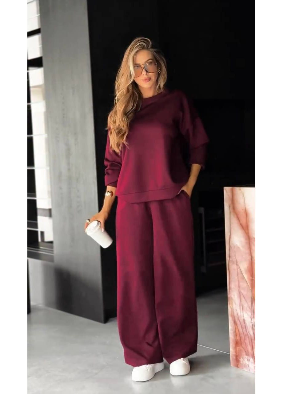 Костюм з італійського трикотажу (світшот + штани), розміри 42–52 DK/DL Мода без кордонів (362642885)