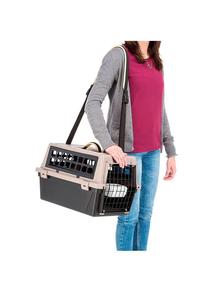 Контейнер перенесення собак і котів Atlas Trendy Plus (Ферпласт Атлас Тренді плюс 37 х 58 x h 32 см - 20, Чорний Ferplast (297512201)