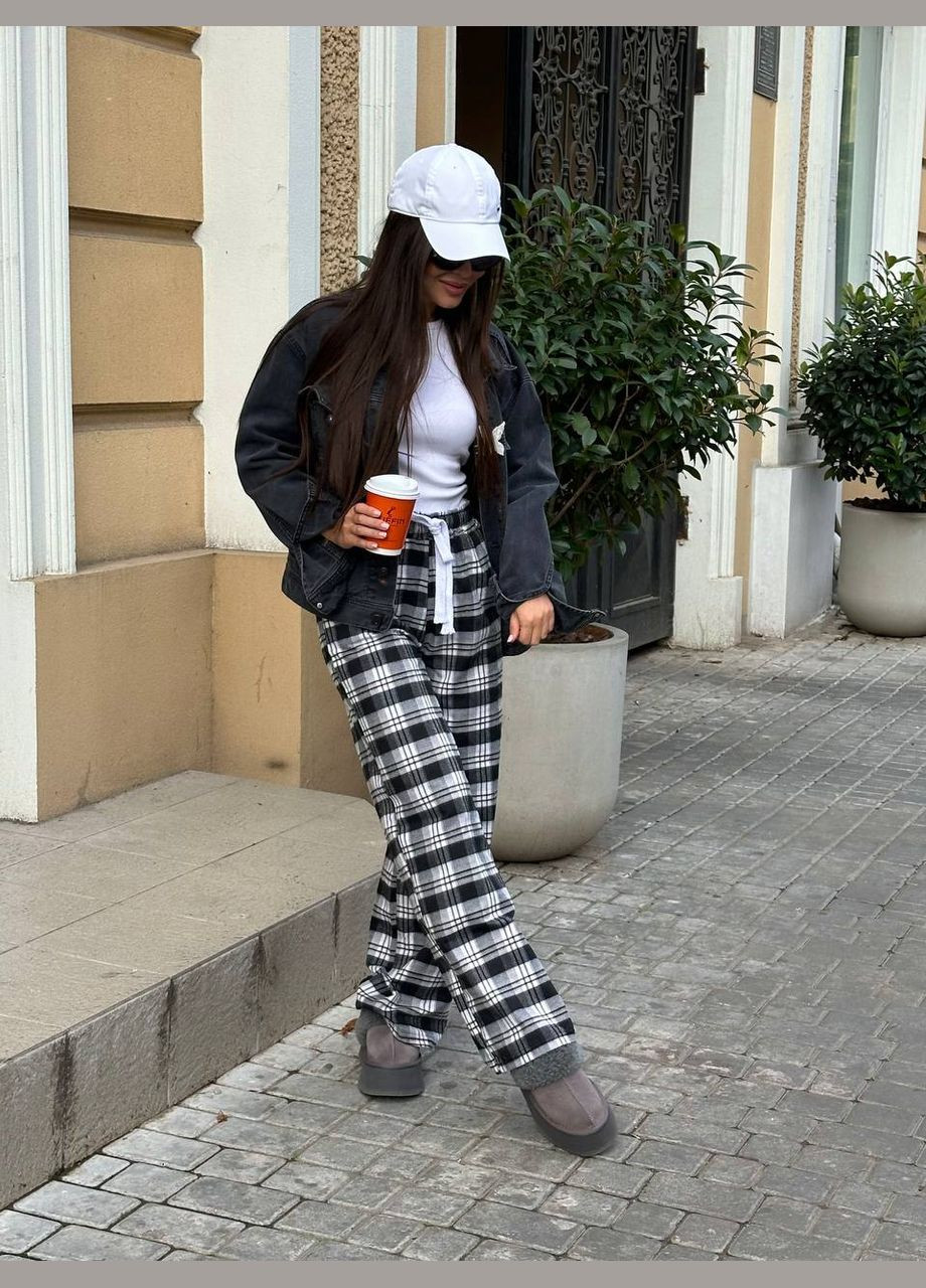 Штаны в клеточку широкие унисекс Nositi (308202156)