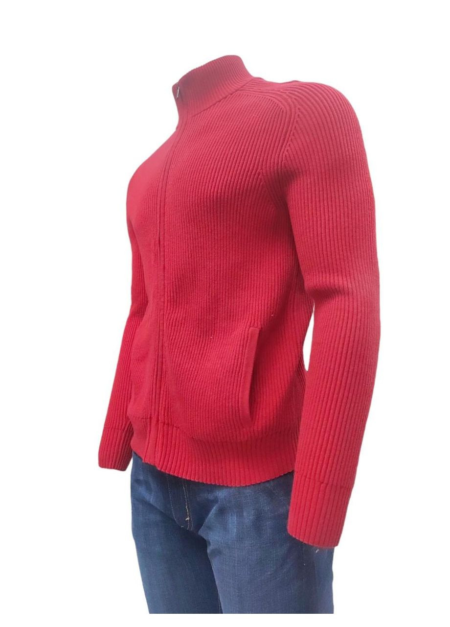 Мужской трикотажный кардиган, красного цвета, Размер M Calvin Klein slim fit (370442162)