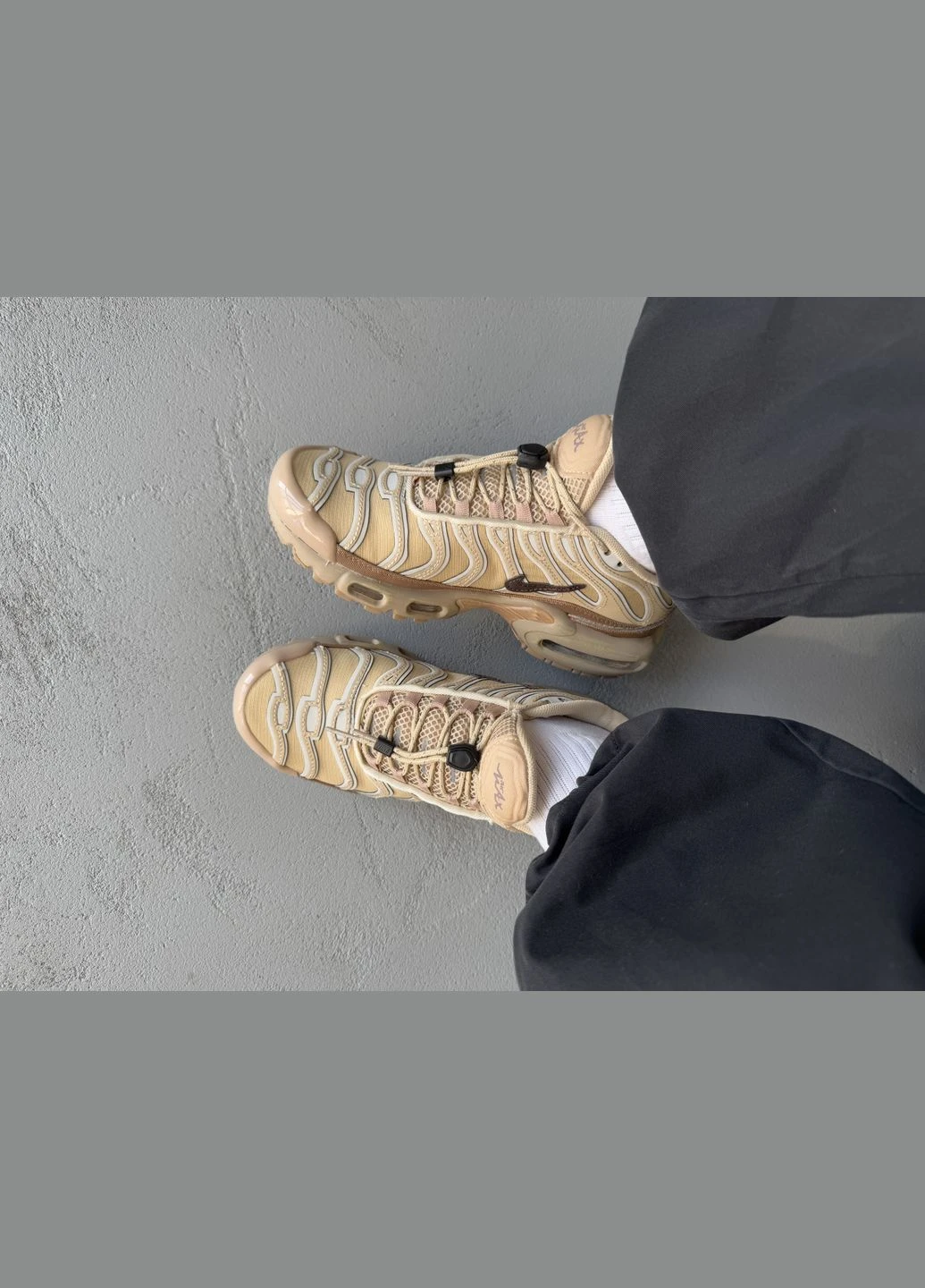 Бежеві Осінні кросівки чоловічі і жіночі nike air max plus 'sesame' | найк аір макс плюс бежеві No Brand