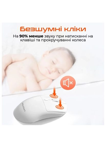 Мишка (MT-R546-B) MEETION R546 Wireless White (367592591)