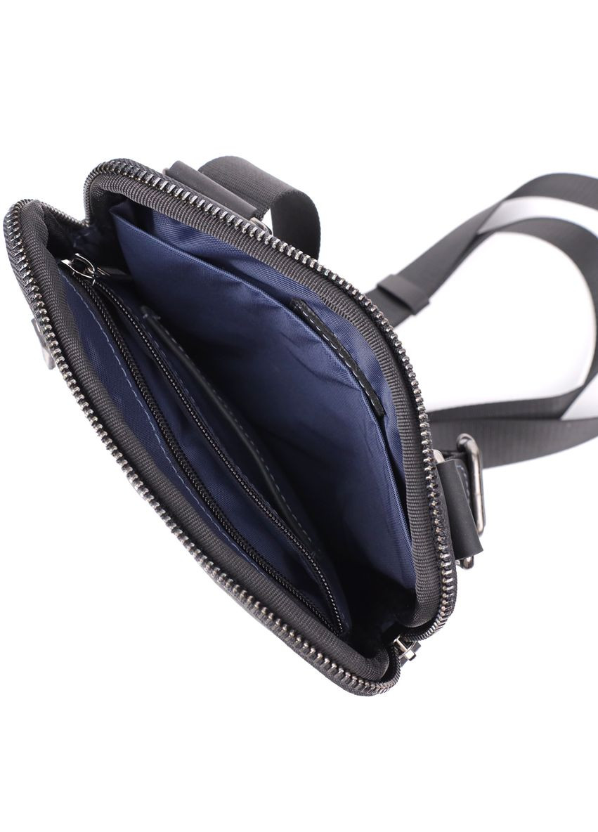 Удобная сумка для мужчин на плечо из натуральной винтажной кожи 23147 Черный Shvigel (362588727)