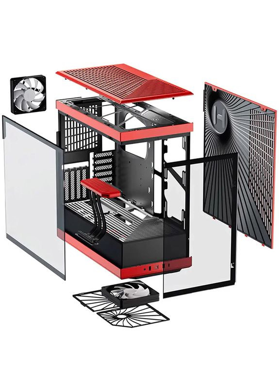 Корпус Y40 Black-Red (CS--Y40-BR) Hyte (338628839)