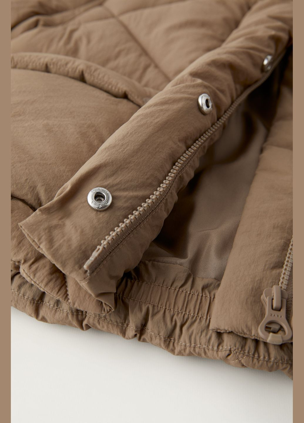 Коричневая демисезонная демисезонная куртка для девочки коричневая 0562751737 Zara
