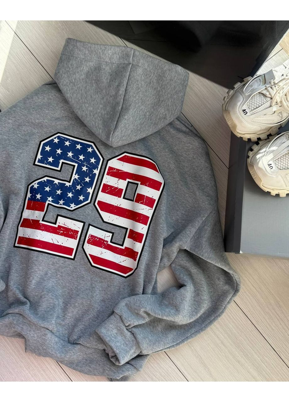 Тепле худі з принтом на спині (426) No Brand (365639377)