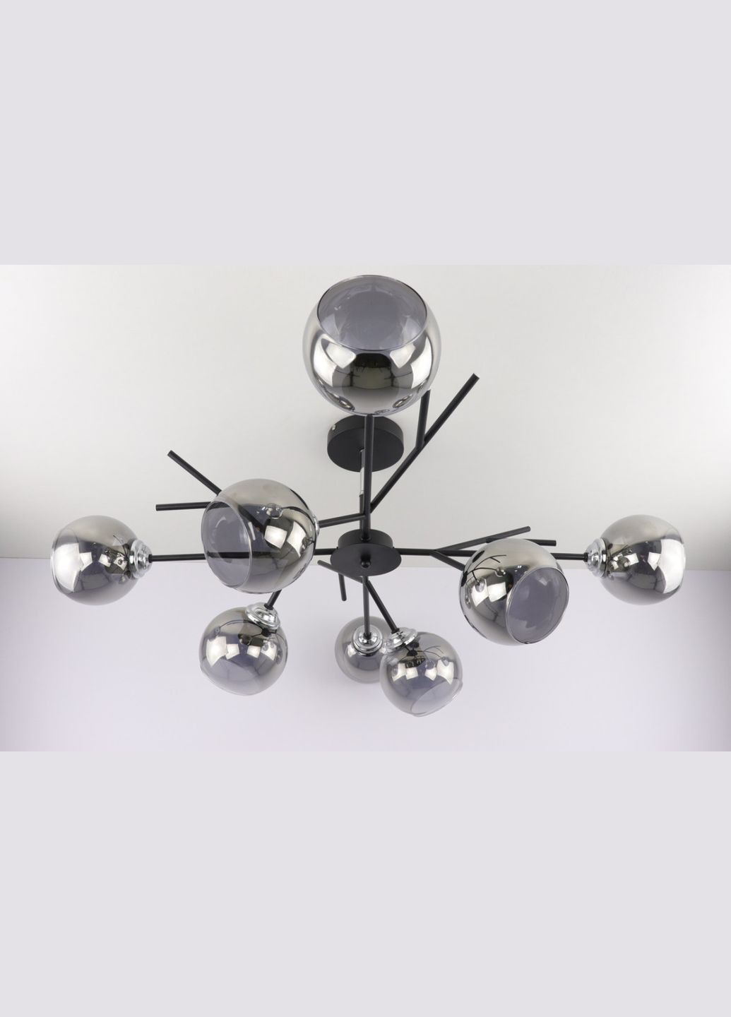 Люстра потолочная на 8 лампочек 25023 Черный 34х85х85 см. Sunnysky (364494582)