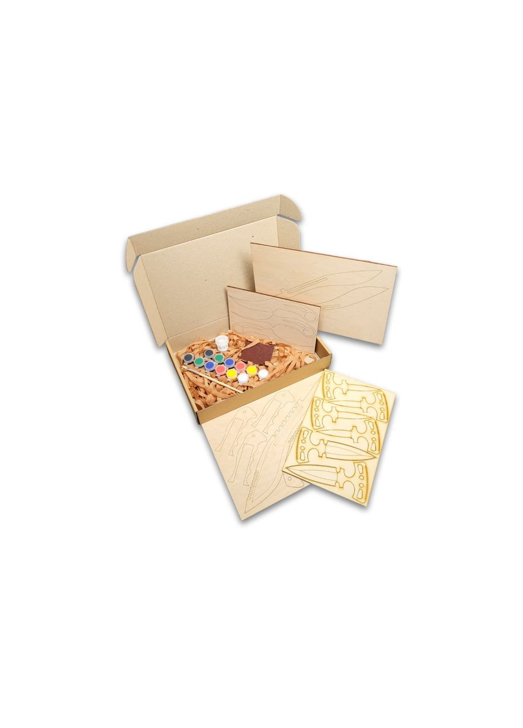 Набір для творчості із 3-х ножів Standoff 2 FANG, TANTO, Dual Daggers із фанери Набір №32 KOGOTOK (335056231)