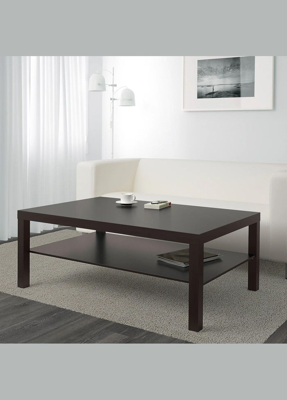 Журнальний столик ІКЕА LACK 118х78 см Чорнокоричневий (00104291) IKEA (267901578)