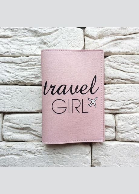 Обкладинка для паспорта Travel girl 2 (рожевий) No Brand (301083533)