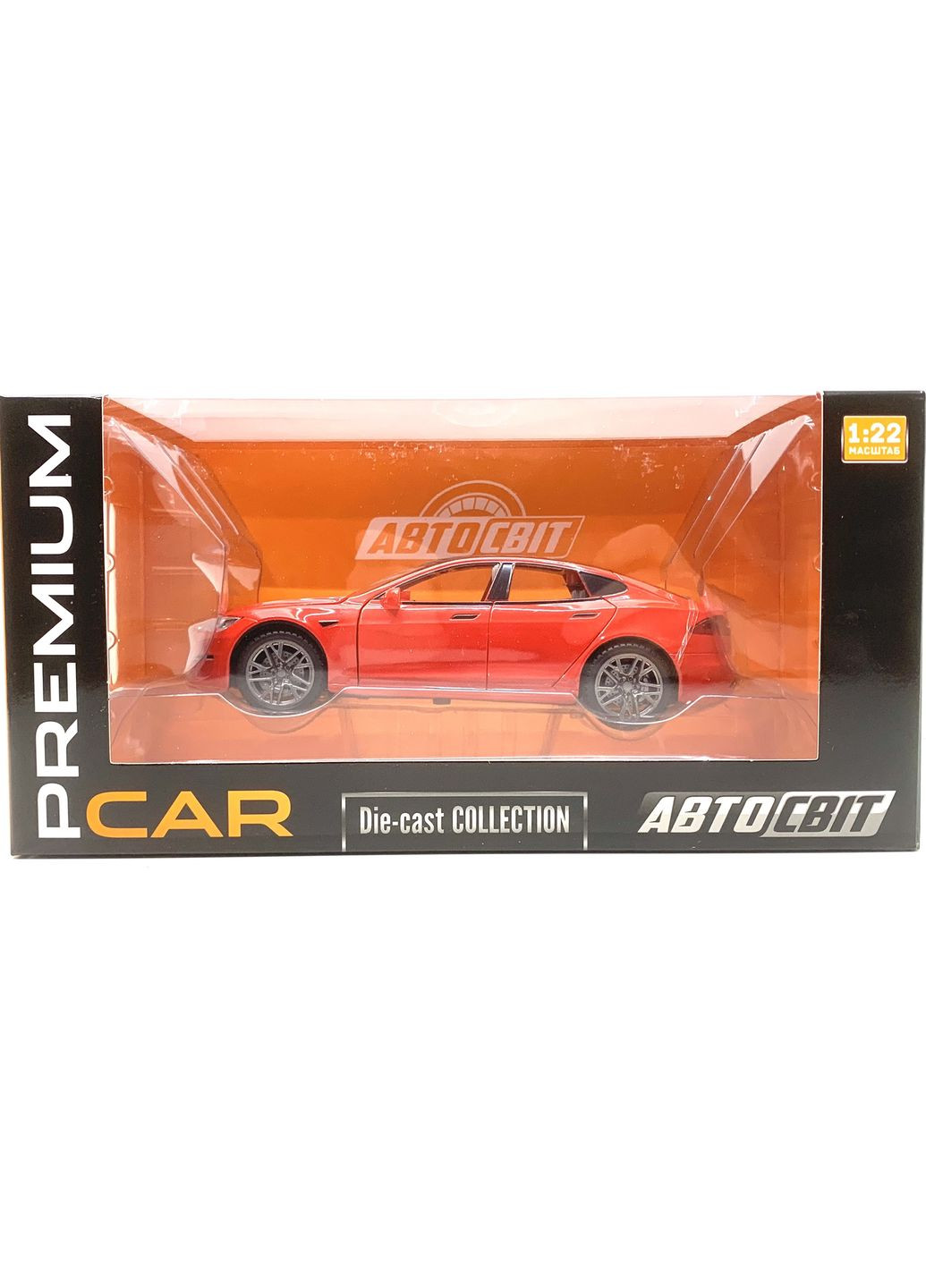 Машина Tesla S инерционная открываются двери капот багажник 21см Красная (AP-1956) No Brand (334003812)