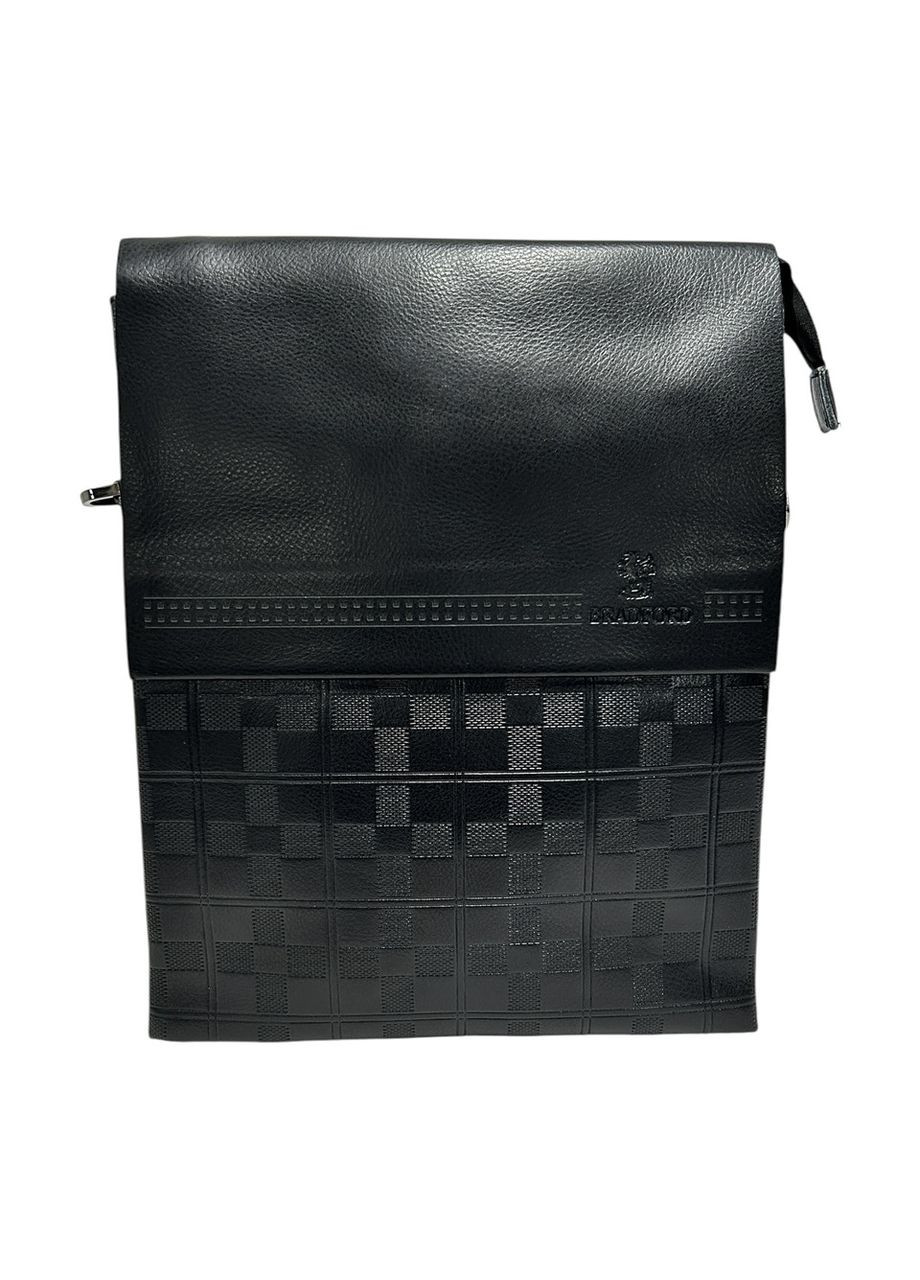 Чоловіча сумка з еко-шкіри Bradford 916-5 чорна 32х25х4 No Brand (371682381)