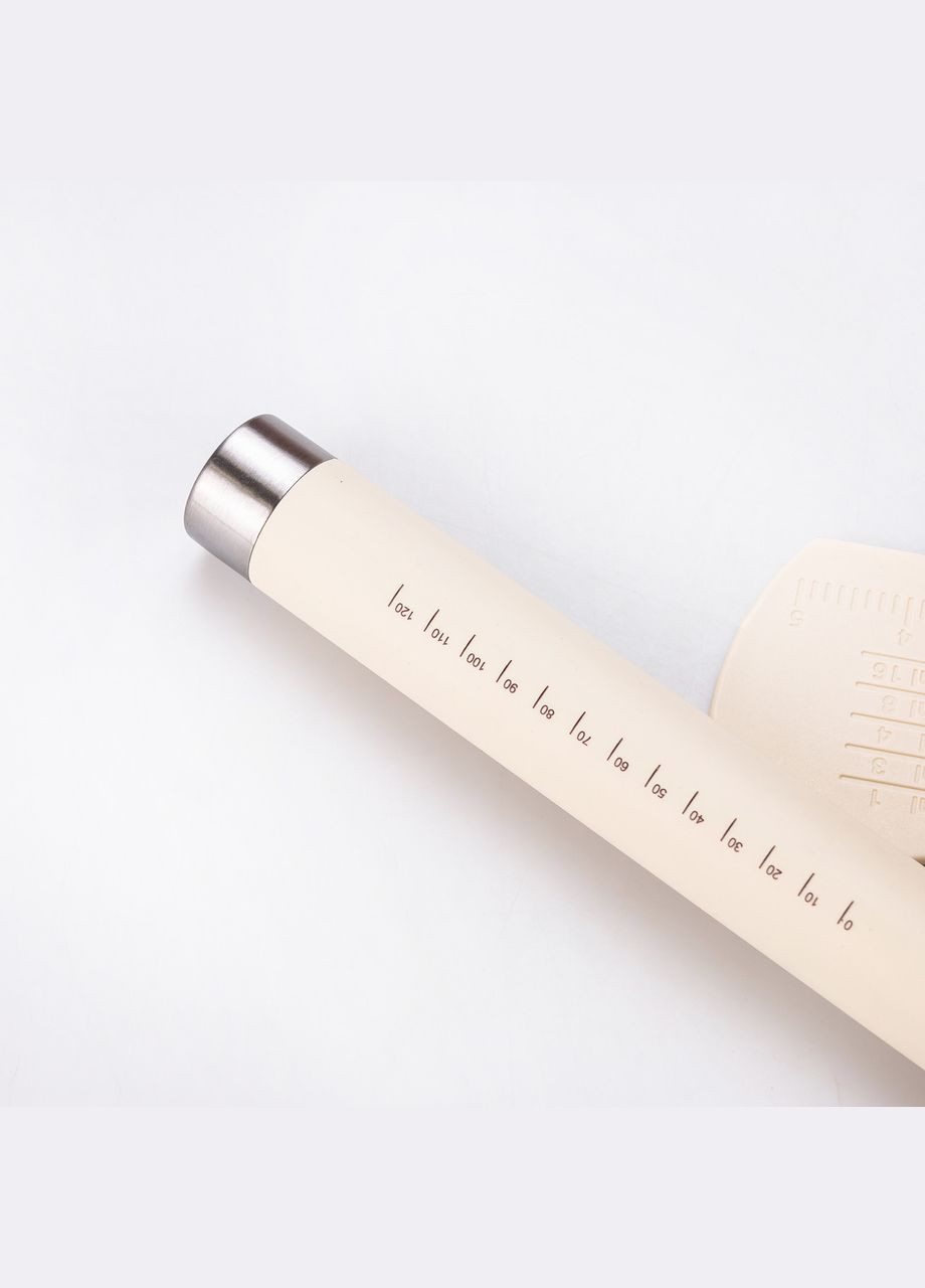 Силіконовий килимок зі качалкою для розкочування тіста Бежевий HP34547W TS Kitchen (306849180)