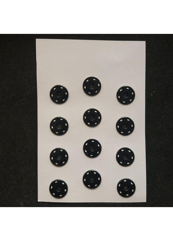 D=21мм пришивные застежки-кнопки для одежды 12шт металл цвет черный Plus-plus (352751903)