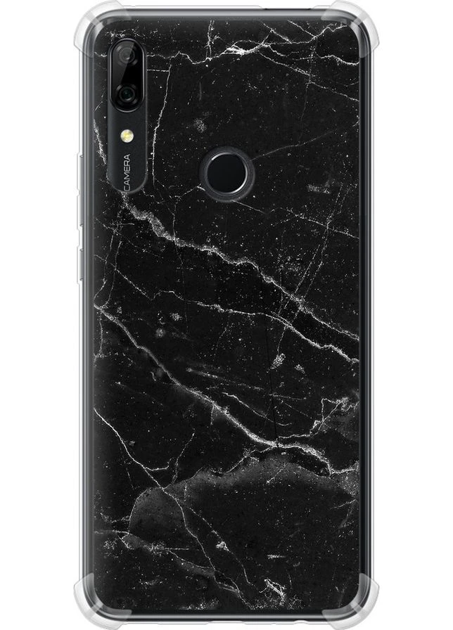 Силикон с усиленными углами чехол 'Черный мрамор v2' для Endorphone Huawei P Smart Z (316646643)