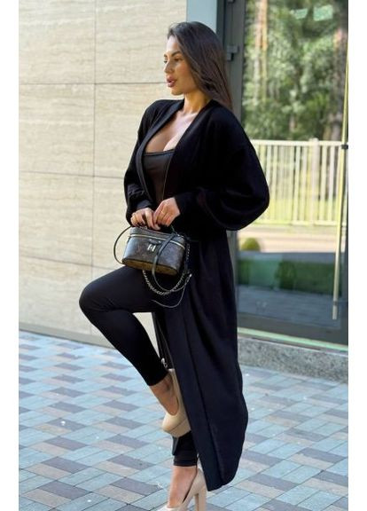 Черный демисезонный кардиган No Brand