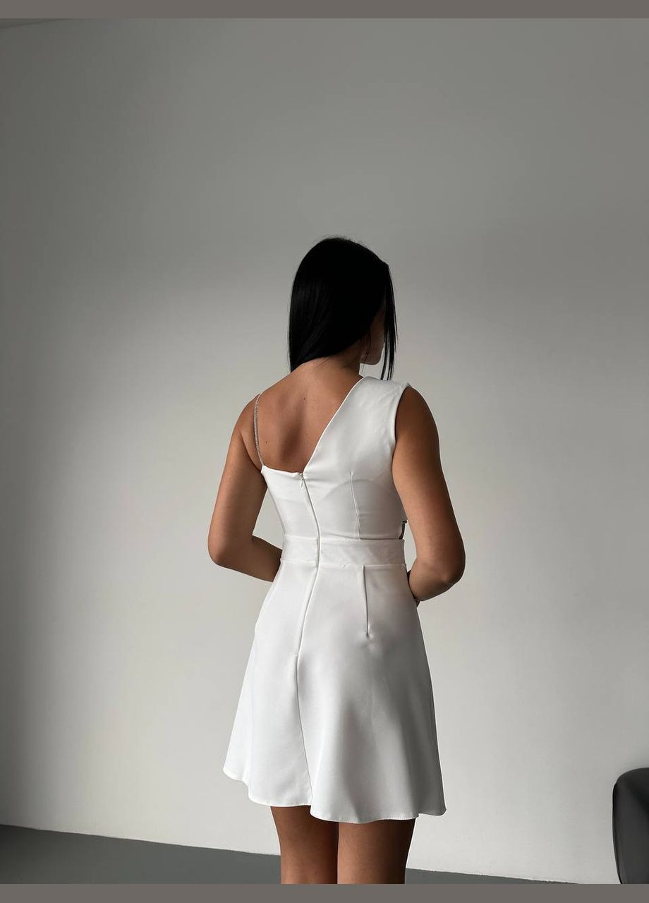 Білий коктейльна, повсякденний, джинсова, вечірня, кежуал сукня жіноча No Brand однотонна