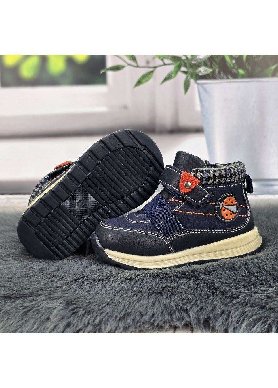 Синие повседневные осенние демисезонные ботинки С.Луч