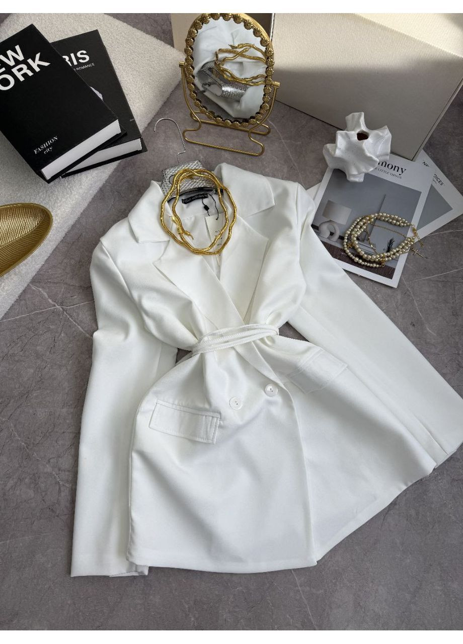 Молочный женский пиджак женский однотонный Style Point однотонный - всесезон