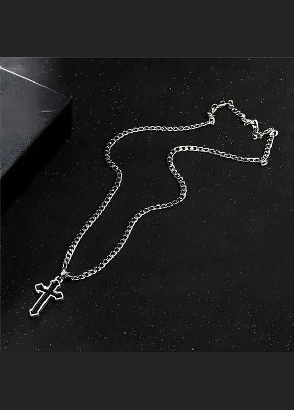 Кулон хрест на ланцюжку підвіска у вигляді великого хреста Cross (338436222)